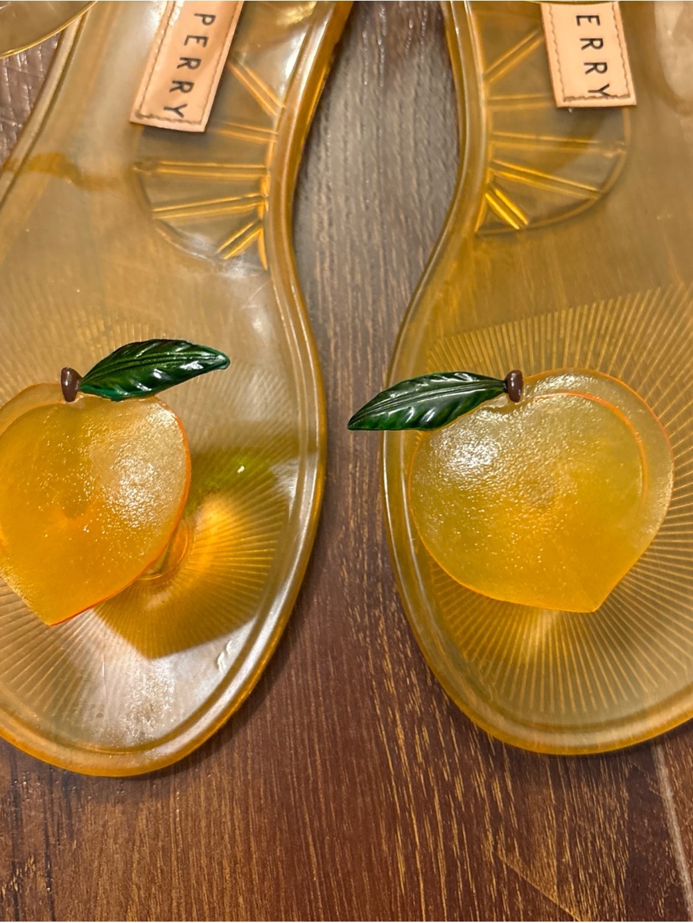 Katy Perry Collections Amber Jelly Sandals with Peach Charm - Picture 2 of 7